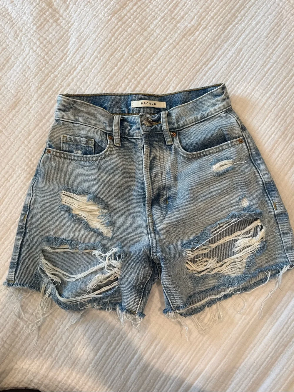 Denim Distressed Shorts